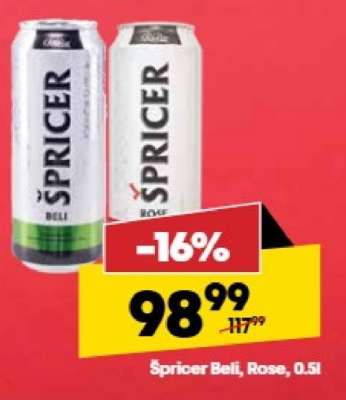 Špricer beli rose 0.5l