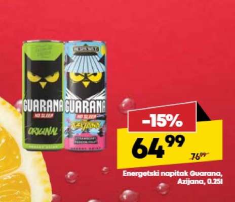 Energetski napitak Guarana, Azijana, 0.25l