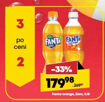 Fanta orange, Zero, 0.5l