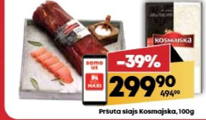 Pršuta slajs Kosmajska, 100g