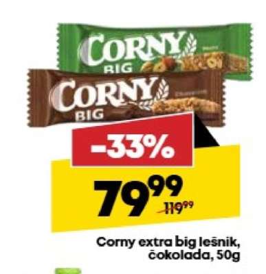 Corny extra big lešnik čokolada 50g