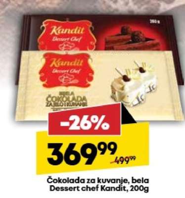 Čokolada za kuvanje, bela