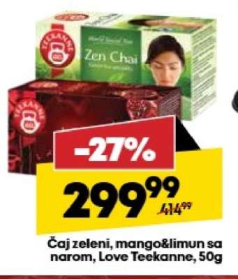 Čaj zeleni, mango&limun sa narom, Love Teekanne, 50g