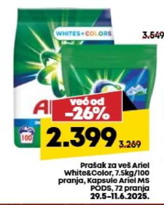 Prašak za veš Ariel White&Color