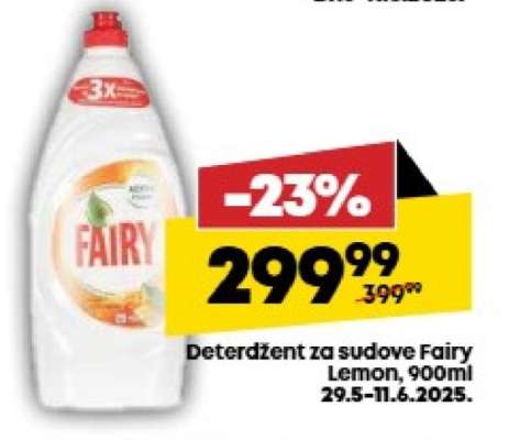 Deterdžent za sudove Fairy Lemon, 900ml