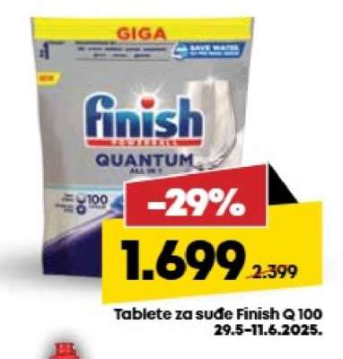 Tablete za sude Finish Q 100