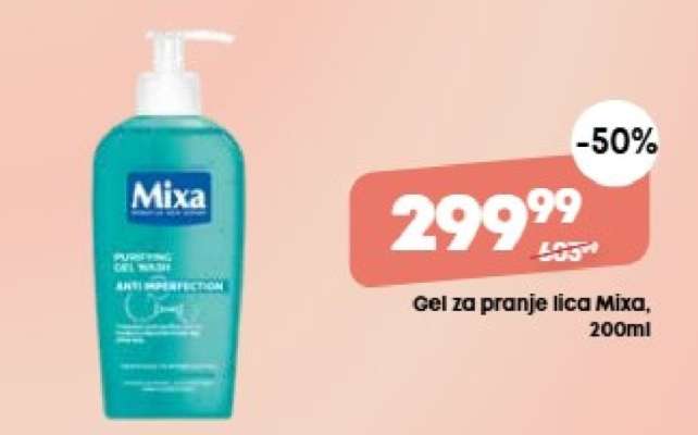 Gel za pranje lica Mixa, 200ml