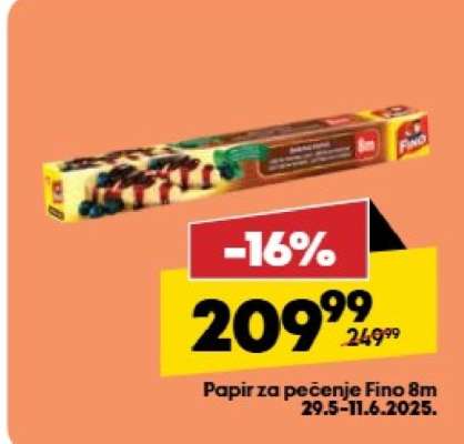 Papir za pečenje Fino 8m