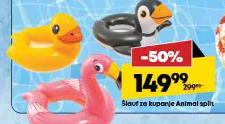 Šlauf za kupanje Animal split