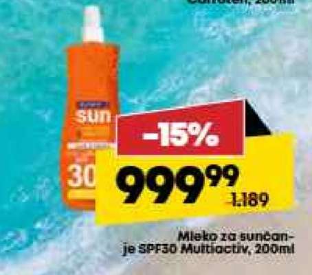 Mleko za sunčanje SPF50 Multiactiv, 200ml