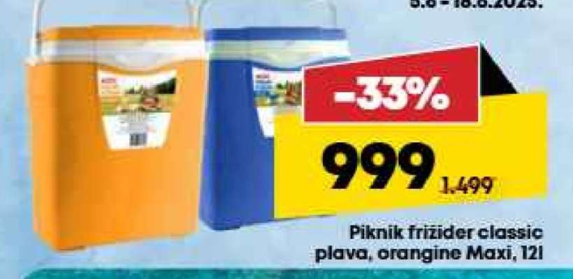 Piknik frizider classic plava, orangine Maxi, 12l