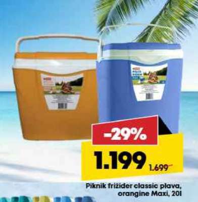 Piknik frizider classic plava, orangine Maxi, 20l