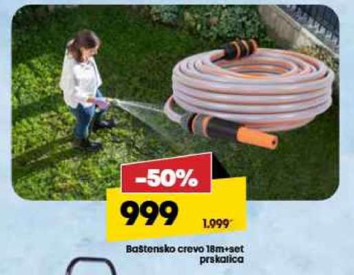 Baštensko crevo 18m+set prskalica