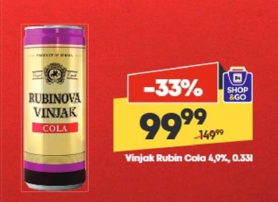 Vinjak Rubin Cola 4,9%, 0.33l