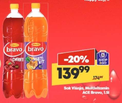 Sok Visnja, Multivitamin ACE Bravo, 1,5l