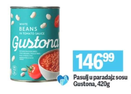 Pasulj u paradajz sosu Gustona, 420g