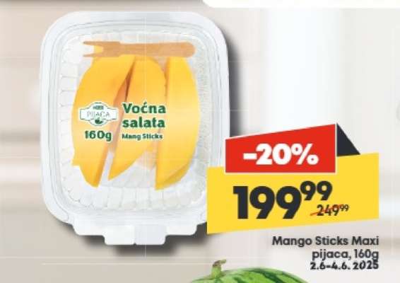 Mango Sticks Maxi pijaca, 160g