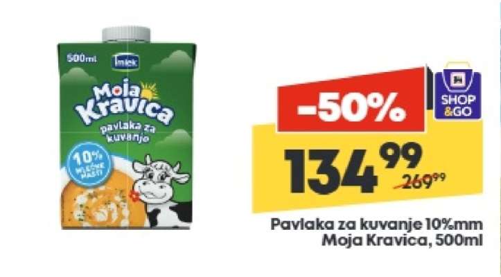 Pavlaka za kuvanje 10%mm Moja Kravica, 500ml