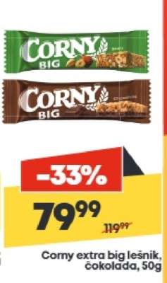 Corny extra big lešnik čokolada 50g