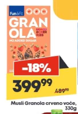 Musli Granola crveno voće, 330g
