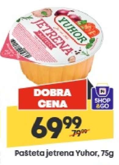 Pašteta jetrena Yuhor , 75g