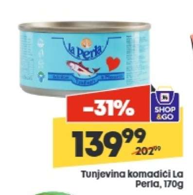 Tunjevina komadići La Perla 170g