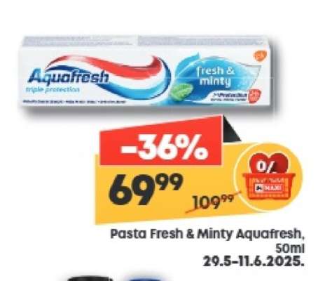 Pasta Fresh & Minty Aquafresh, 50ml