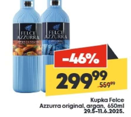Kupka Felce Azzurra-original, argan, 650ml