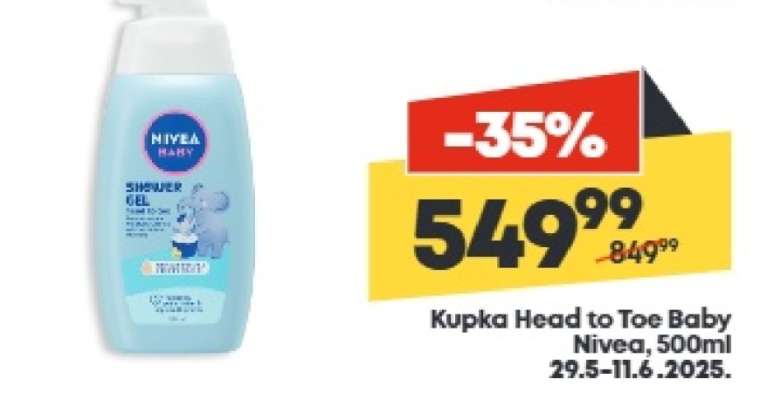 Kupka head to toe baby Nivea, 500ml