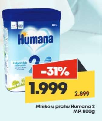 Mleko u prahu Humana 2 MP 800g