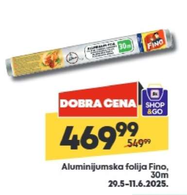 Aluminijumska folija Fino 30m