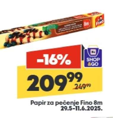 Papir za pečenje Fino 8m