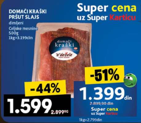 DOMAĆI KRAŠKI PRŠUT SLAJS