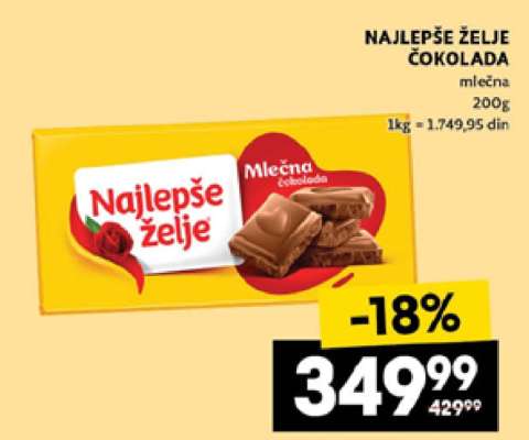 Najlepše želje čokolada