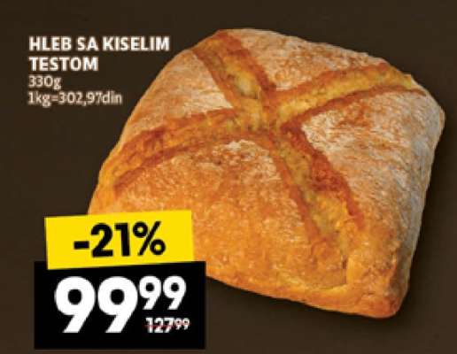 HLEB SA KISELIM TESTOM