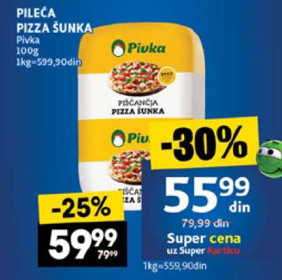PILEĆA PIZZA ŠUNKA
