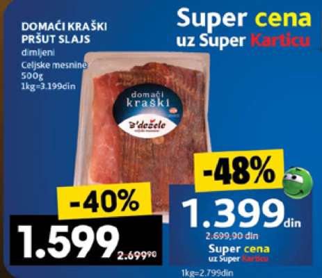 DOMAĆI KRAŠKI PRŠUT SLAJS