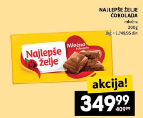 Najlepše želje čokolada