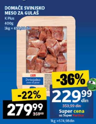 DOMAĆE SVINJSKO MESO ZA GULAŠ