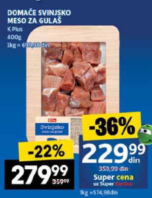 DOMAĆE SVINJSKO MESO ZA GULAŠ