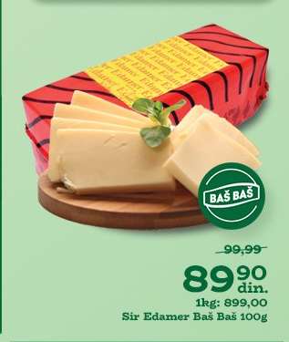 Sir Edamer Baš Baš 100g