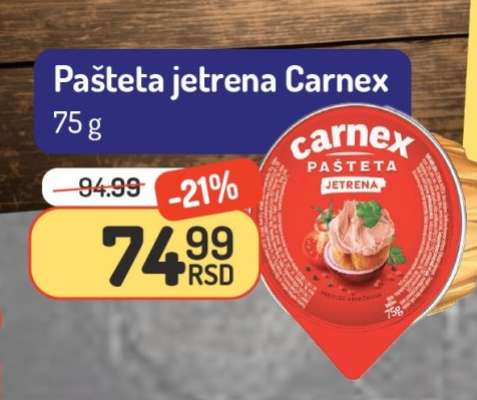 Pašteta jetrena Carnex