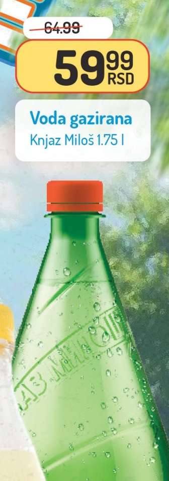 Voda gazirana Knjaz Miloš 1.75 l