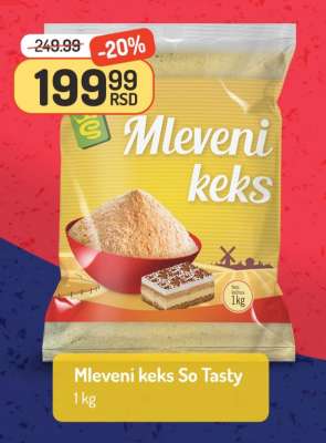 Mleveni keks So Tasty
