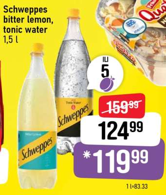 Schweppes bitter lemon tonic water