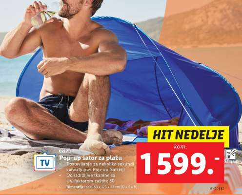 Pop-up šator za plažu