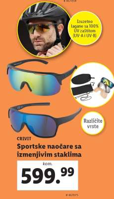 CRIVIT Sportske naočare sa izmenjivim staklima