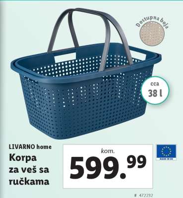 LIVARNO home Korpa za veš sa ručkama