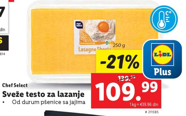 Chef Select Sveže testo za lazanje