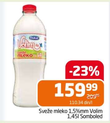 Sveže mleko 1.5%mm Volim